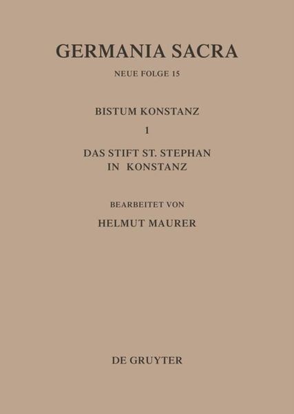 Produktbild: Die Bist&uuml;mer der Kirchenprovinz Mainz. Das Bistum Konstanz I. Das Stift St. Stephan in Konstanz