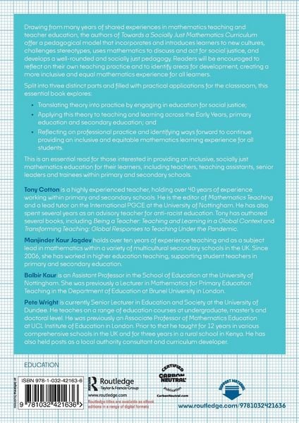 Produktbild: Towards a Socially Just Mathematics Curriculum