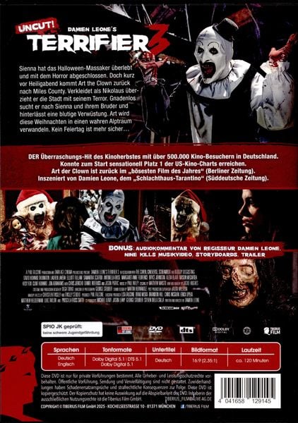Produktbild: Terrifier 3 - Uncut