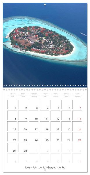 Produktbild: Maldives - Sun, water and beach (Wall Calendar 2026 12 &times; 12 Inch) CALVENDO 12 Month Wall Calendar