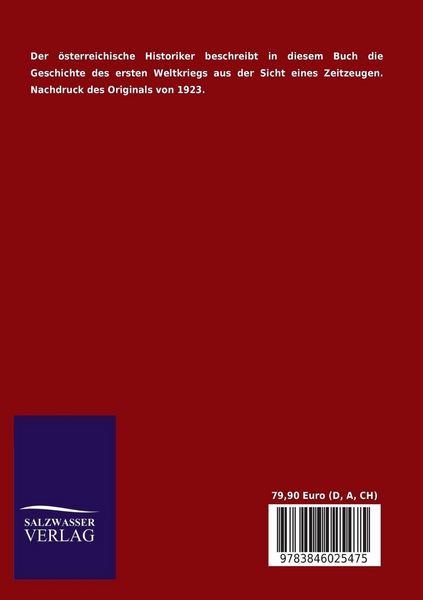 Produktbild: Geschichte des V&ouml;lkerkrieges (1914-1919)