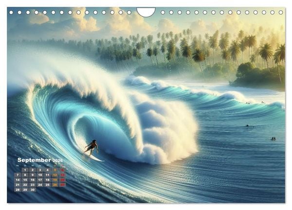 Produktbild: Big Wave Surfen (Wandkalender 2026 DIN A4 quer), CALVENDO Monatskalender