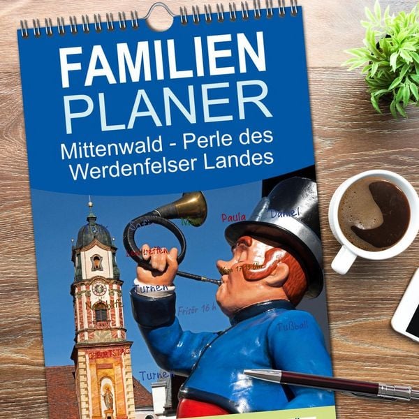 Produktbild: Familienplaner 2026 - Mittenwald - Perle des Werdenfelser Landes mit 5 Spalten (Wandkalender, 21 x 45 cm) CALVENDO