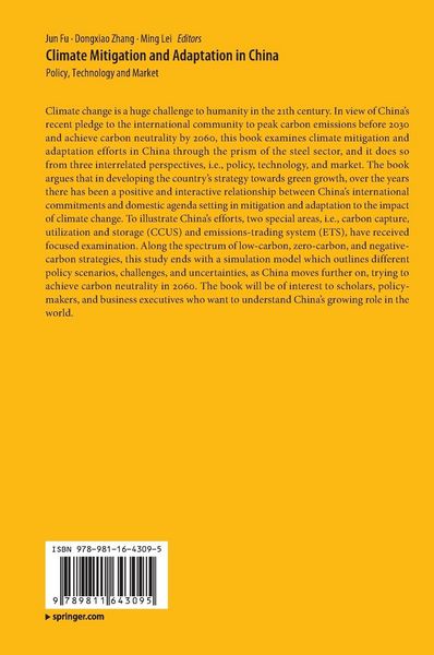 Produktbild: Climate Mitigation and Adaptation in China