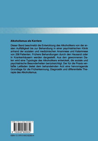 Produktbild: Alkoholismus als Karriere