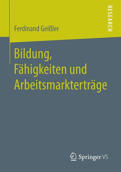 Produktbild: Bildung, F&auml;higkeiten und Arbeitsmarktertr&auml;ge