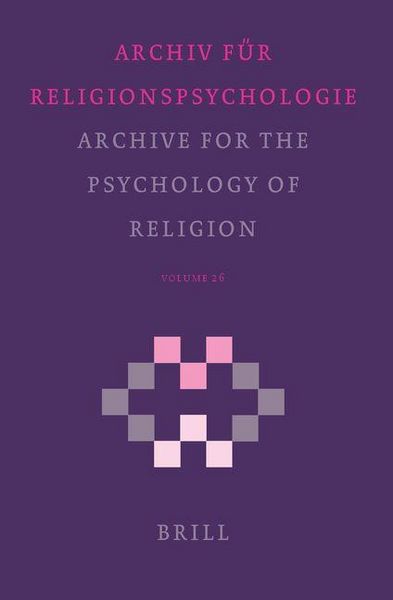 Produktbild: Archive for the Psychology of Religion / Archiv F&uuml;r Religionspsychologie, Volume 26 (2004)