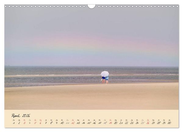 Produktbild: Nordsee &ndash; D&uuml;nen, Sand, Wasser und Wolken (Wandkalender 2026 DIN A3 quer), CALVENDO Monatskalender