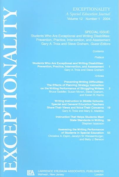 Produktbild: Students Who Are Exceptional and Writing Disabilities