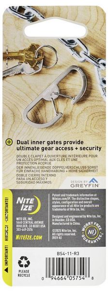 Produktbild: NITE Ize NI-BS4-11-R3 Karabiner 73mm x 30mm x 7mm 1St.