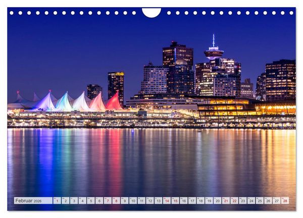 Produktbild: VANCOUVER K&uuml;stencharme und Urbanit&auml;t (Wandkalender 2026 DIN A4 quer), CALVENDO Monatskalender