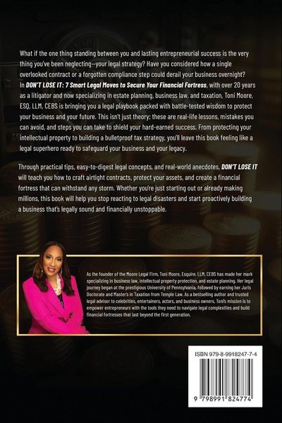 Produktbild: DON'T LOSE IT 7 Smart Legal Moves to Secure Your Financial Fortress