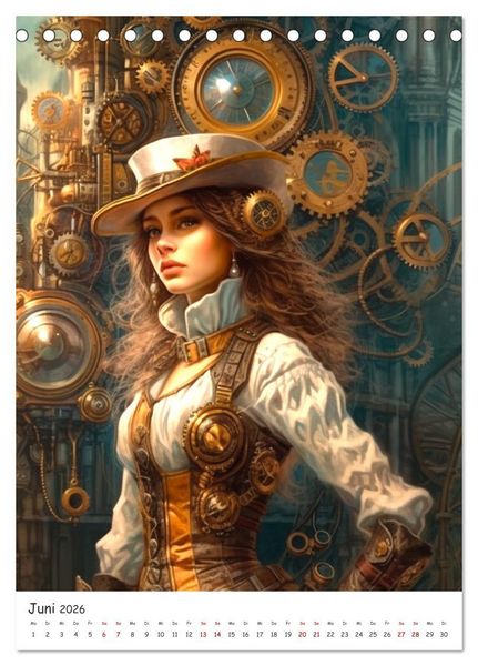 Produktbild: Voll unter Dampf: Steampunker (Tischkalender 2026 DIN A5 hoch), CALVENDO Monatskalender