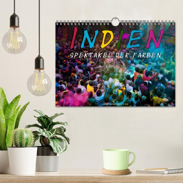Produktbild: Indien - Spektakel der Farben (Wandkalender 2026 DIN A4 quer), CALVENDO Monatskalender