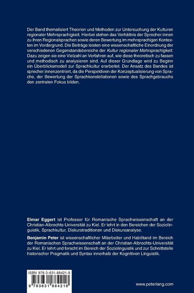 Produktbild: Kultur(en) der regionalen Mehrsprachigkeit / Culture(s) du plurilinguisme r&eacute;gional / Cultura(s) del pluriling&uuml;ismo regional