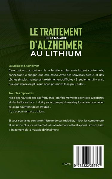 Produktbild: Le Traitement de la Maladie d'Alzheimer au Lithium