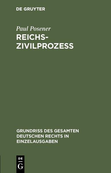 Produktbild: Reichszivilproze&szlig;