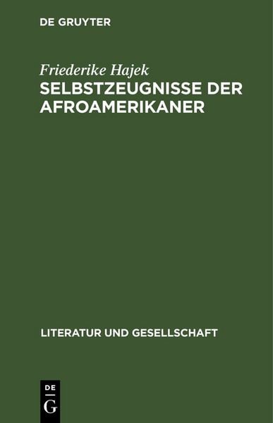 Produktbild: Selbstzeugnisse der Afroamerikaner