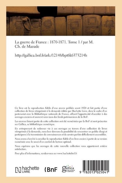 Produktbild: La guerre de France