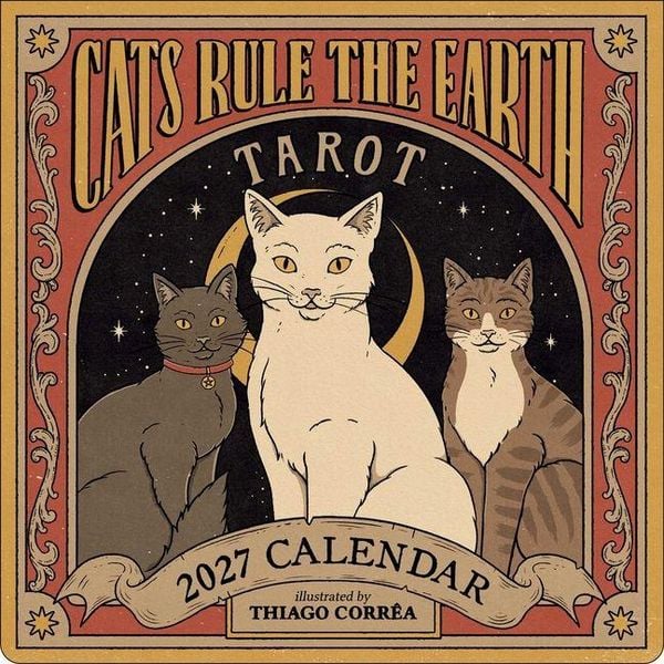 Produktbild: Cats Rule the Earth Tarot 2027 Wall Calendar