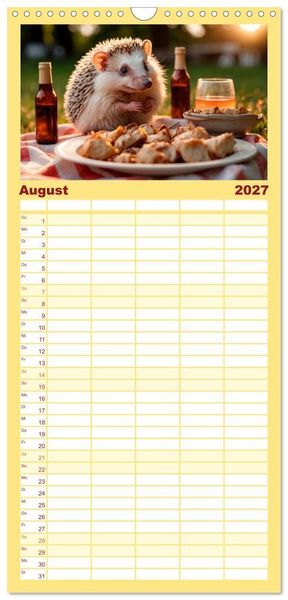 Produktbild: Familienplaner 2027 - Stachelstars mit 5 Spalten (Wandkalender, 21 x 45 cm) CALVENDO