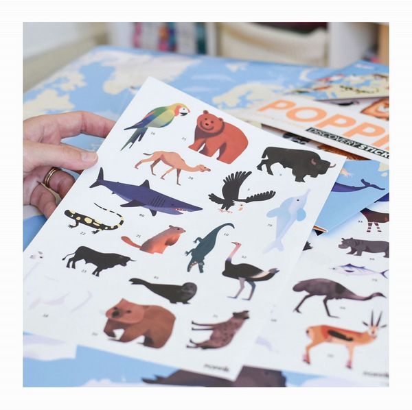 Produktbild: POPPIK - Lernposter & Sticker Tiere der Welt