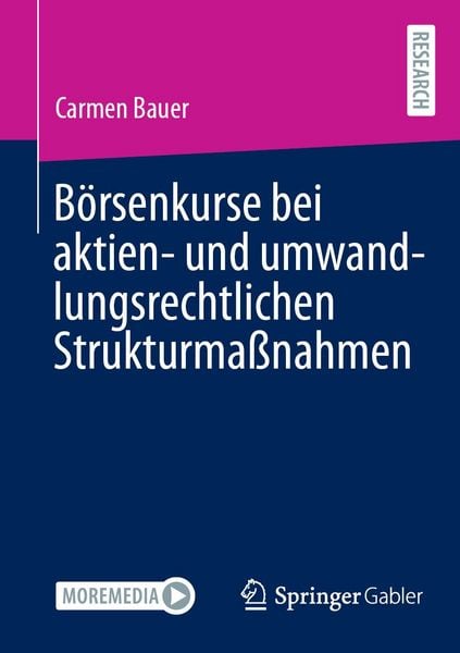 Produktbild: B&ouml;rsenkurse bei aktien- und umwandlungsrechtlichen Strukturma&szlig;nahmen