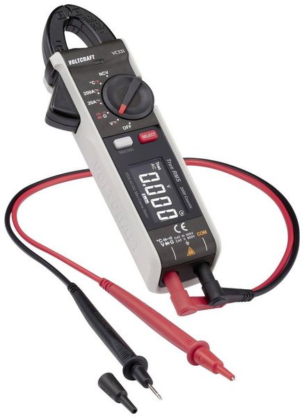 Produktbild: VOLTCRAFT VC-331 SE Stromzange CAT II 600 V, CAT III 300V Anzeige (Counts): 2000