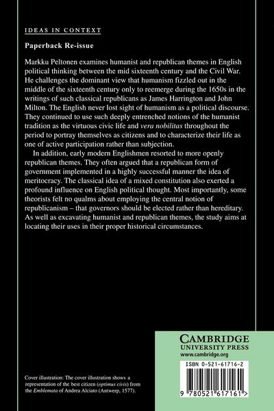 Produktbild: Classical Humanism and Republicanism in English Political Thought, 1570 1640
