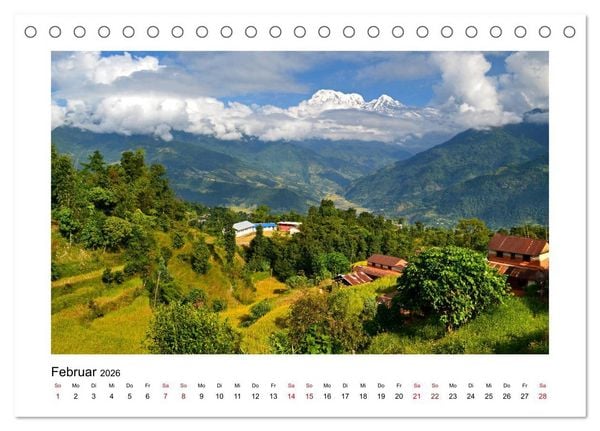 Produktbild: Nepal - Wanderparadies zwischen Annapurna & Everest (Tischkalender 2026 DIN A5 quer), CALVENDO Monatskalender
