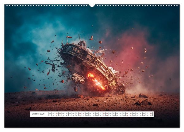 Produktbild: Fliegende Untertasse - Die gro&szlig;e Fantasiereise (Wandkalender 2026 DIN A2 quer), CALVENDO Monatskalender