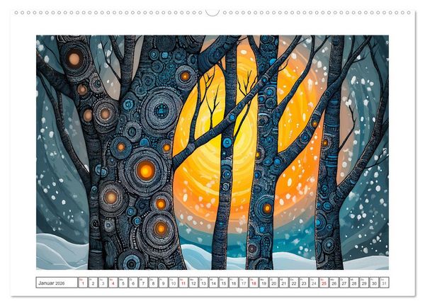 Produktbild: Waldsicht - Ein Lichterspiel (hochwertiger Premium Wandkalender 2026 DIN A2 quer), Kunstdruck in Hochglanz