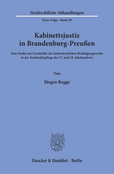 Kabinettsjustiz in Brandenburg-Preußen.