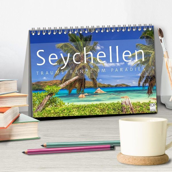Produktbild: Seychellen Traumstr&auml;nde im Paradies (Tischkalender 2026 DIN A5 quer), CALVENDO Monatskalender