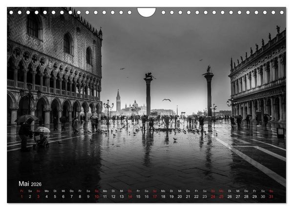 Produktbild: Venedig - Licht und Schatten (Wandkalender 2026 DIN A4 quer), CALVENDO Monatskalender