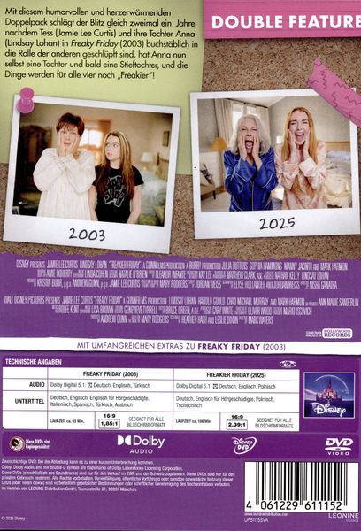 Produktbild: Freaky Friday + Freakier Friday - 2-Movie-Collection [2 DVDs]