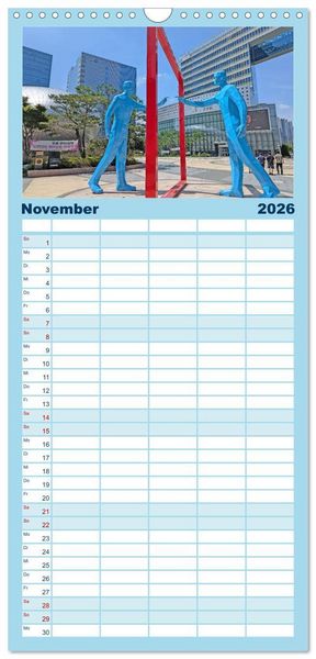 Produktbild: Familienplaner 2026 - Seoul - Stadt der Kontraste mit 5 Spalten (Wandkalender, 21 x 45 cm) CALVENDO