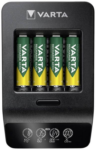 Produktbild: Varta LCD Smart Charger+ 4x 56706 Rundzellen-Ladeger&auml;t NiMH Micro (AAA), Mignon (AA)