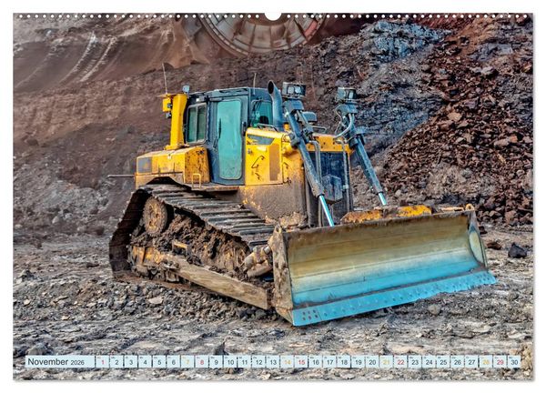 Produktbild: Bulldozer - b&auml;renstarke Arbeitstiere (Wandkalender 2026 DIN A2 quer), CALVENDO Monatskalender