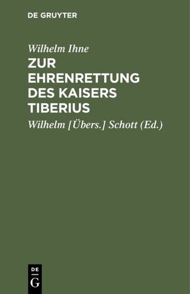 Produktbild: Zur Ehrenrettung des Kaisers Tiberius