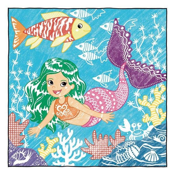 Produktbild: Glitzer Zauberpapier Malbuch Wundervolle Meerjungfrauen