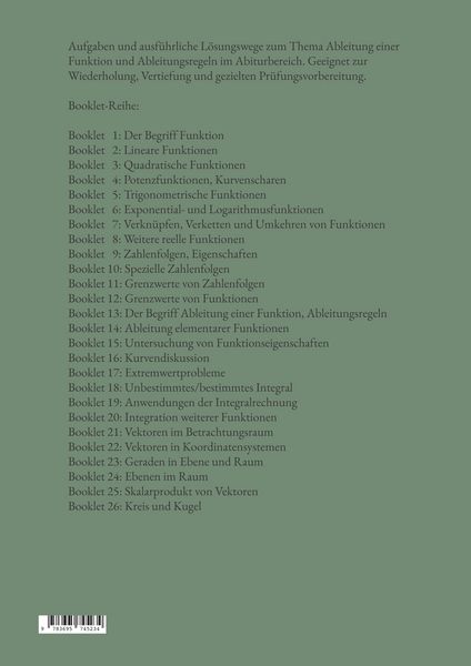 Produktbild: Mathematik f&uuml;r das Abitur