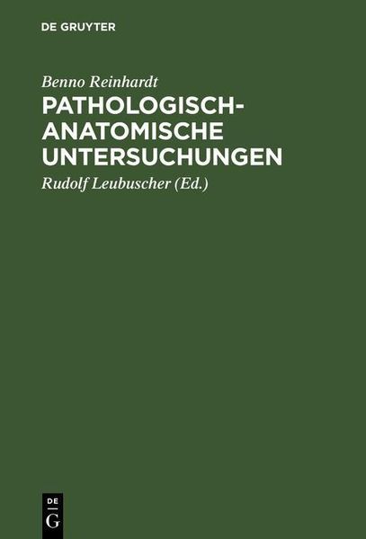 Produktbild: Pathologisch-anatomische Untersuchungen