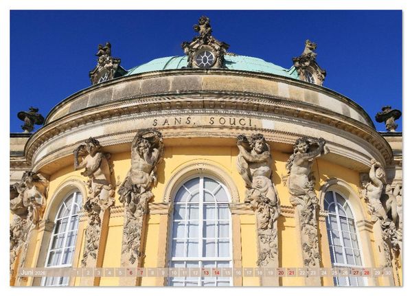 Produktbild: Sanssouci - Ohne Sorge - Schloss und Park (Tischkalender 2026 DIN A5 quer), CALVENDO Monatskalender