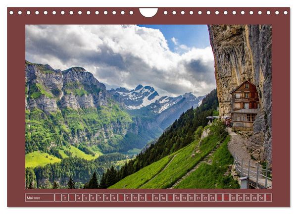 Produktbild: Gr&uuml;ezi in den Schweizer Bergen (Wandkalender 2026 DIN A4 quer), CALVENDO Monatskalender