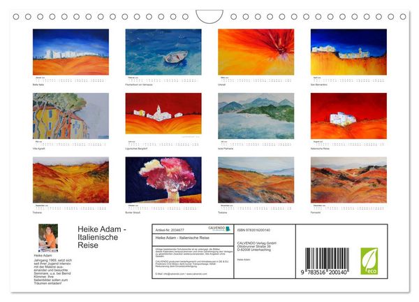 Produktbild: Heike Adam - Italienische Reise (Wandkalender 2026 DIN A4 quer), CALVENDO Monatskalender