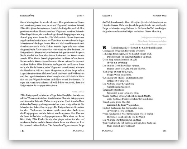Produktbild: Die Tora nach der &Uuml;bersetzung von Moses Mendelssohn. Revision 2015
