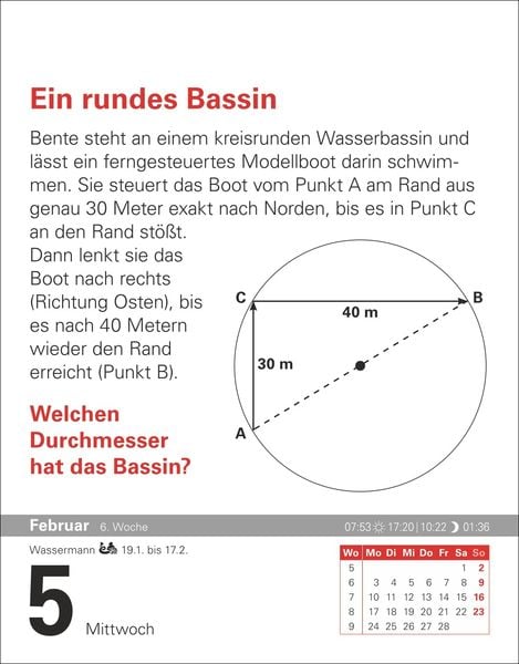 Produktbild: Der Mathematik-Kalender Tagesabrei&szlig;kalender 2025 - Nachts teile ich heimlich durch Null