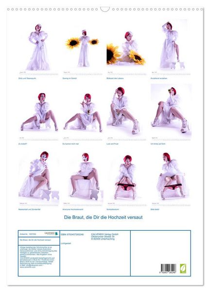 Produktbild: Die Braut, die Dir die Hochzeit versaut (Wandkalender 2026 DIN A2 hoch), CALVENDO Monatskalender