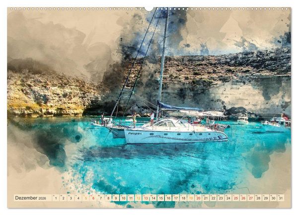 Produktbild: Ich liebe Segeln (hochwertiger Premium Wandkalender 2026 DIN A2 quer), Kunstdruck in Hochglanz